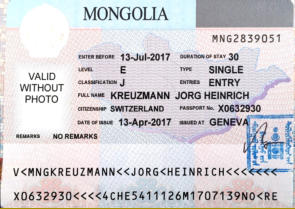 Visum Mongolei